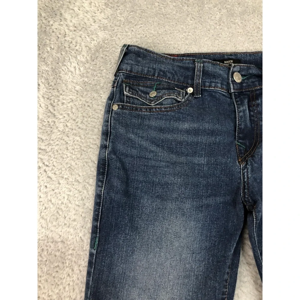 True Religion Jeans Mens 30x31 Rocco Relaxed Skinny Blue Denim Low Rise